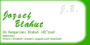 jozsef blahut business card